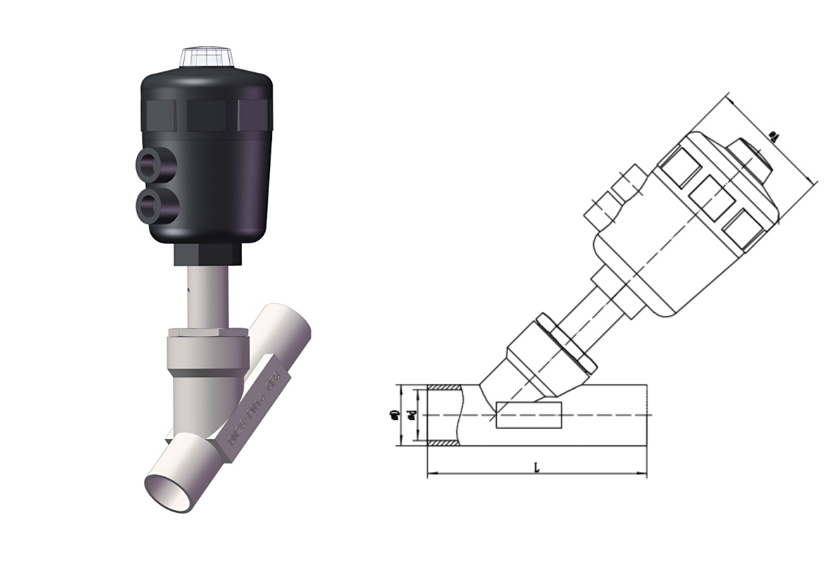 Angle Seat Valve Угловой клапан сиденья