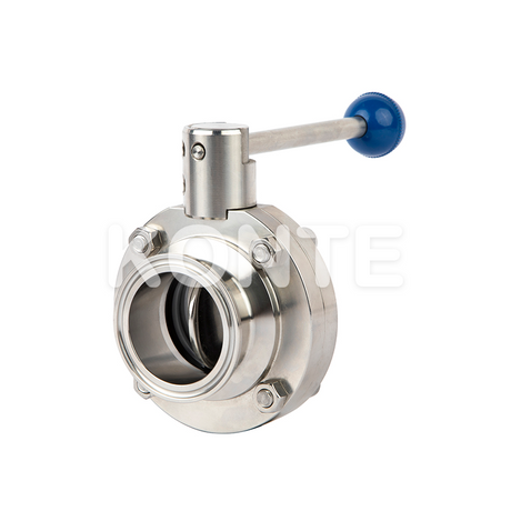 Сантехническая клапан бабочки из нержавеющей стали с ручкой