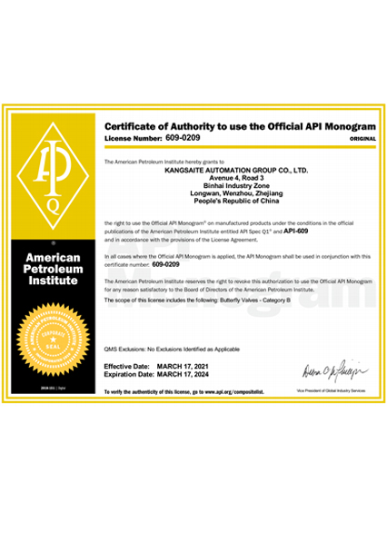 Сертификат API