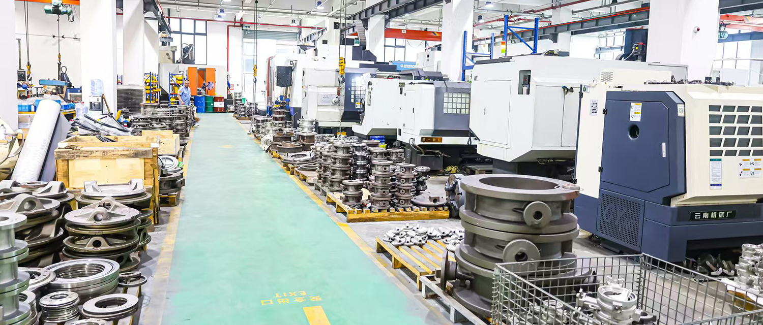 Advanced CNC machining workshop for industrial valve production