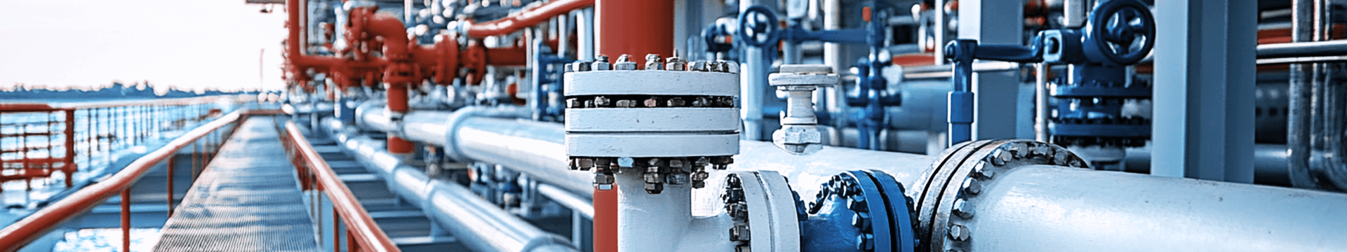 Industrial valve and pipeline system in petrochemical facility