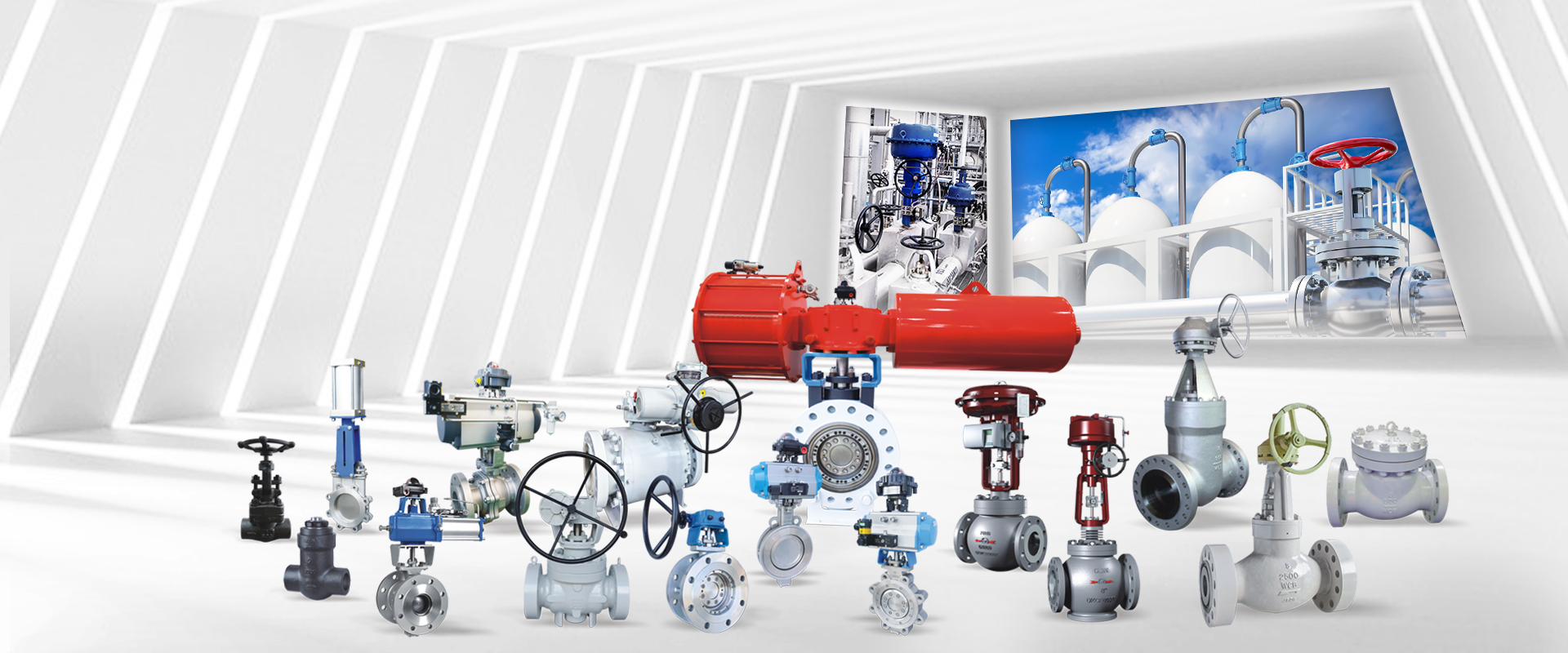 Industrial valve actuators and control solutions for petrochemical industries