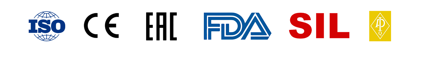 Логотипы сертификации ISO CE FDA SIL для качества клапана