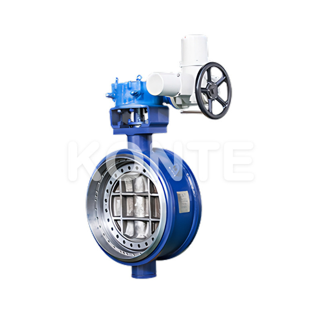 Три эксцентричных клапана бабочек с регулировкой