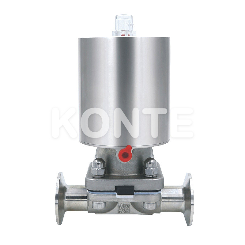 Пневматический клапан из нержавеющей стали.