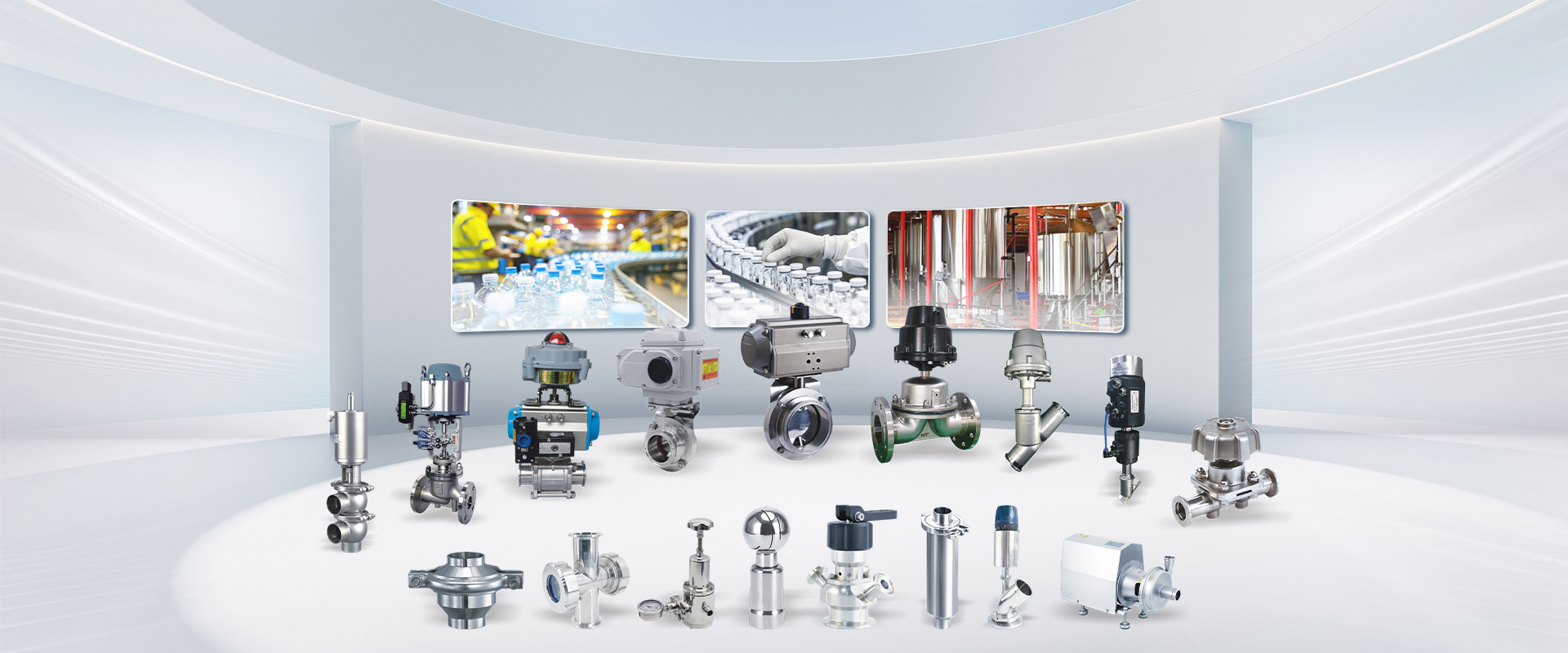 Sanitary valves for food pharmaceutical and biotech industries