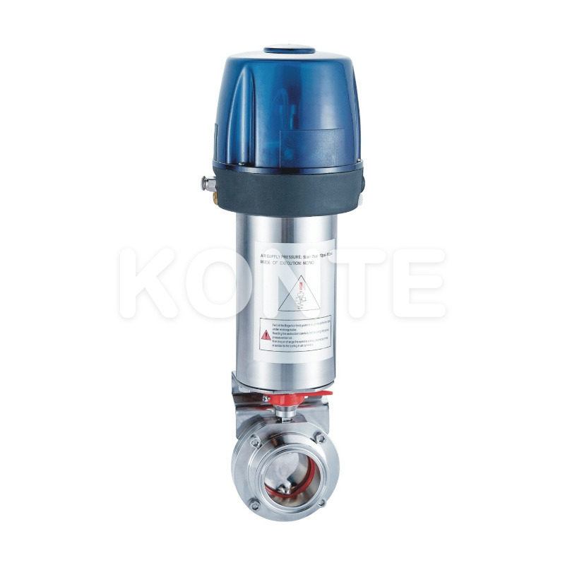 Пневматический вертикальный дистанционный контролируемый сантехническая бабочка клапана