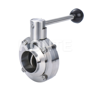 Ручной сварной санитарной клапан бабочки