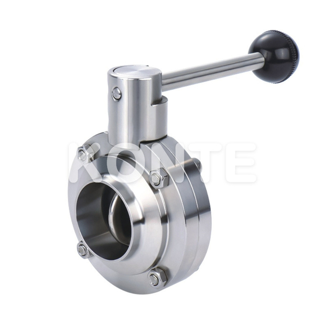 Ручной сварной санитарной клапан бабочки