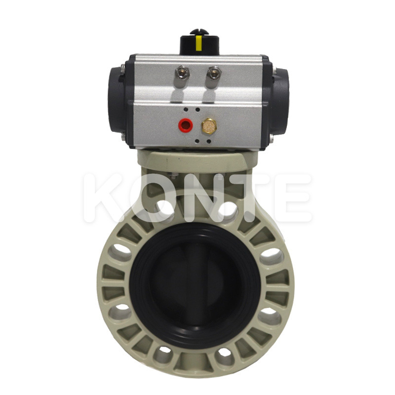 Пневматический клапан бабочки с пневматическим аппаратом